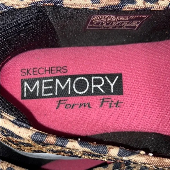 Skechers Go Walk Brown and Black Leopard Print Sneakers Size 7 - Picture 6 of 11